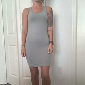 Gray Tight Mini Dress